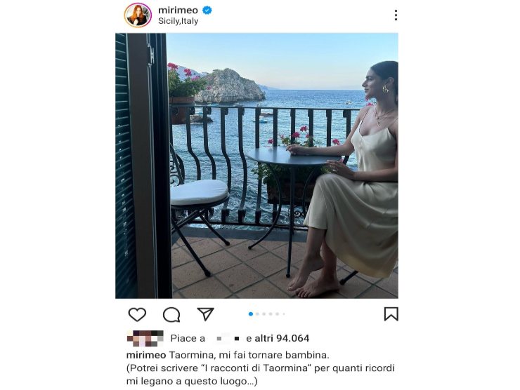 Miriam Leone nostalgica a Taormina